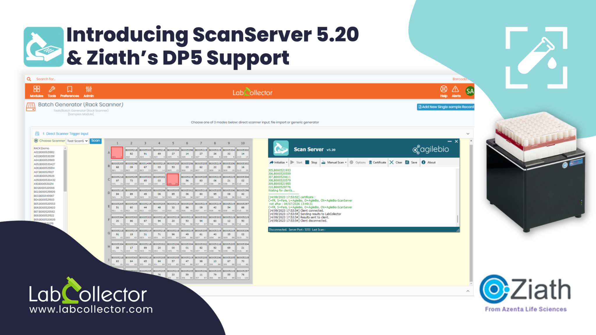 Dp5 Camera Rack Reader Introducing ScanServer 5.20 & Ziath DP5 Support - LabCollector Blog